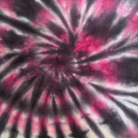 Tie-dyed Swirling Deep Electric Rainbow Eco Cotton Tee - Picture 2 of 3
